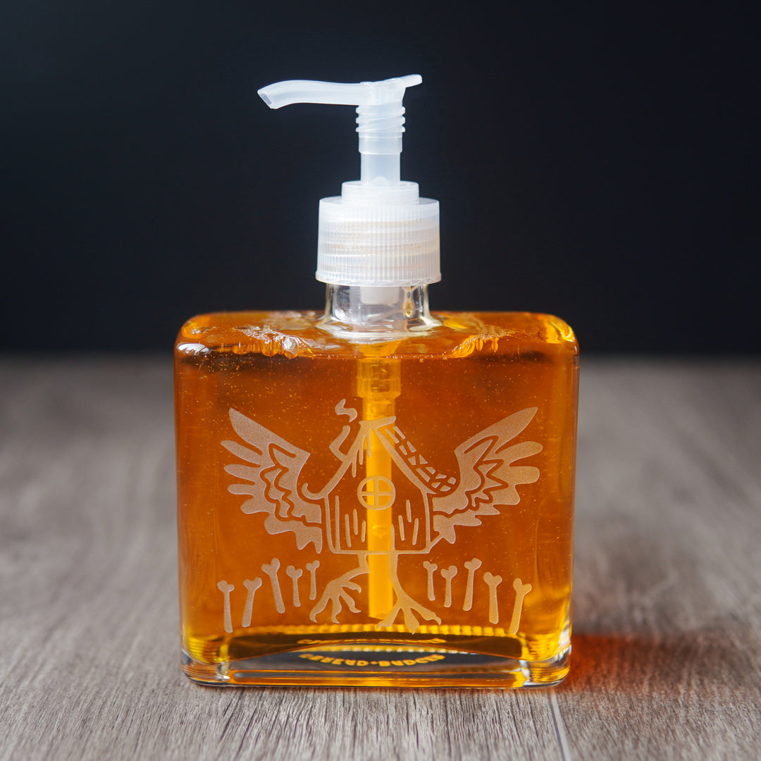 Baba Yaga Soap Dispenser - Recycled Glass Pump Bottle