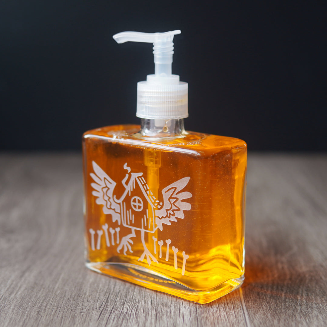 Baba Yaga Soap Dispenser - Recycled Glass Pump Bottle