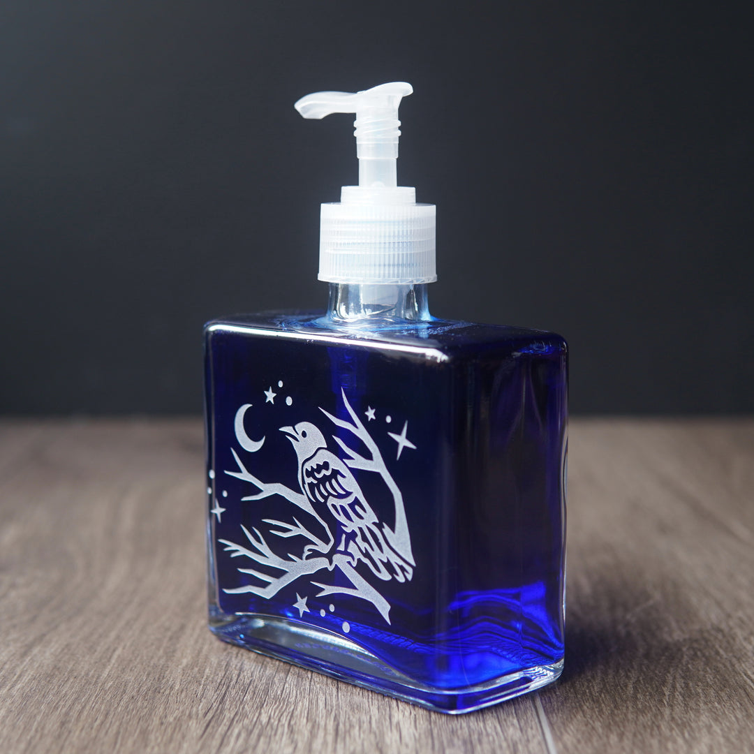 Crow Soap Dispenser - Recycled Glass Pump Bottle