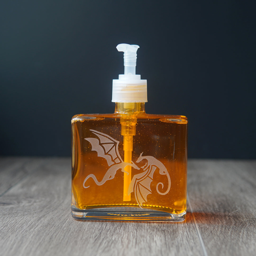 Dragons Soap Dispenser - Recycled Glass Pump Bottle