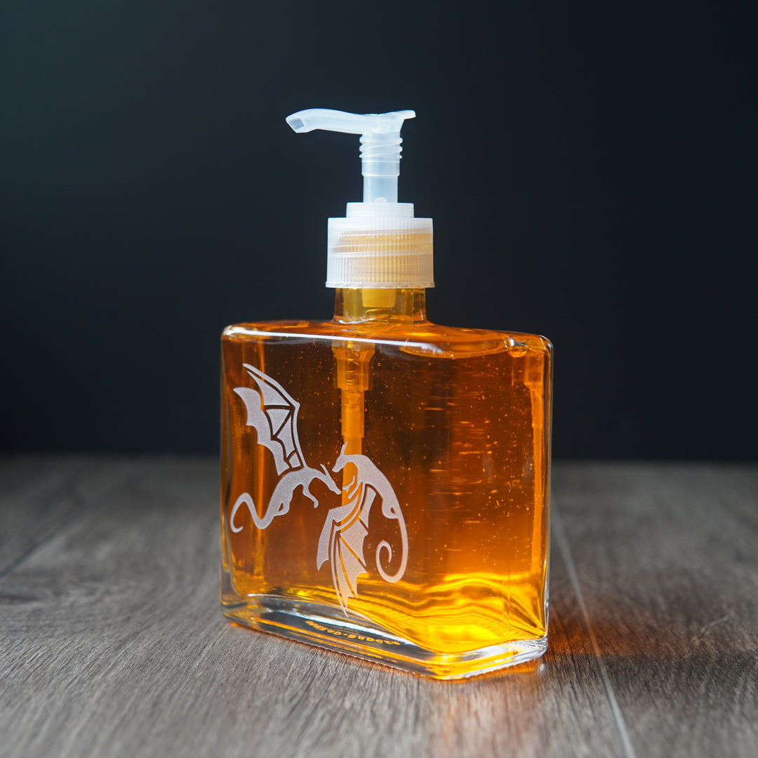 Dragons Soap Dispenser - Recycled Glass Pump Bottle