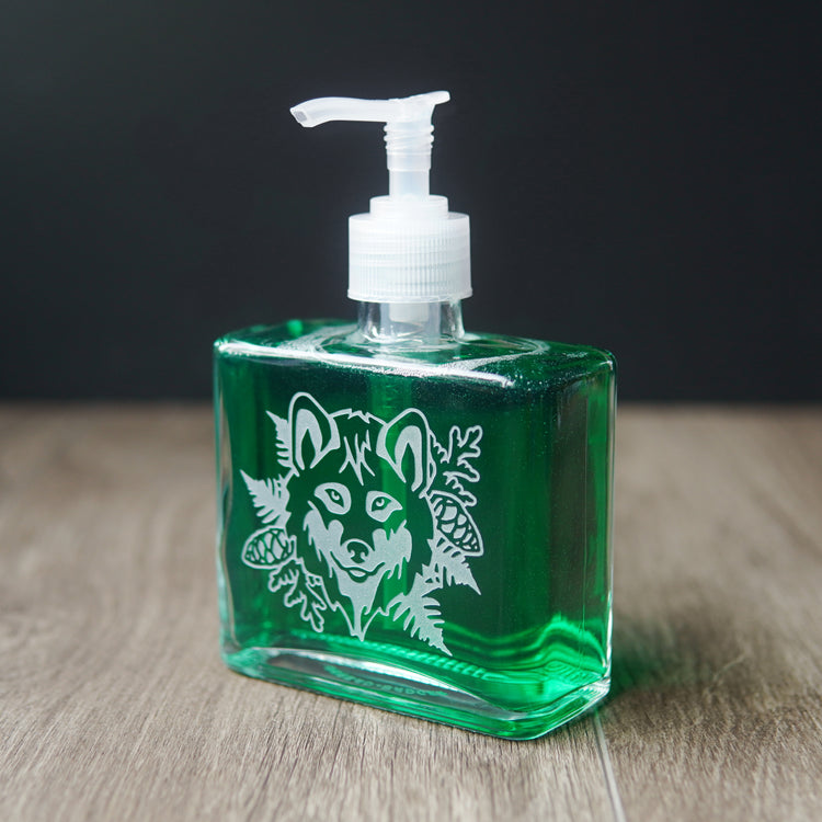 wolf soap dispenser; square pump bottle