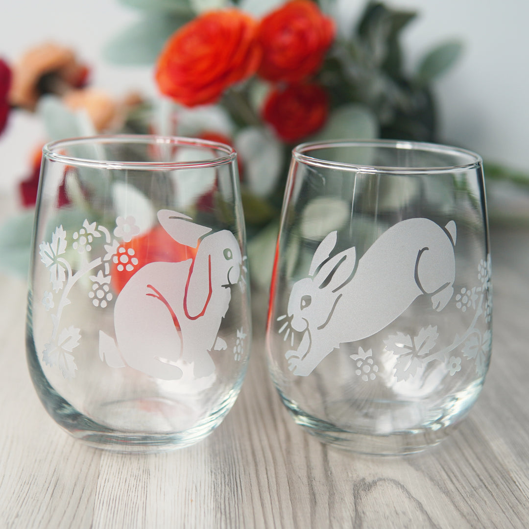 rabbit stemless wine glasses