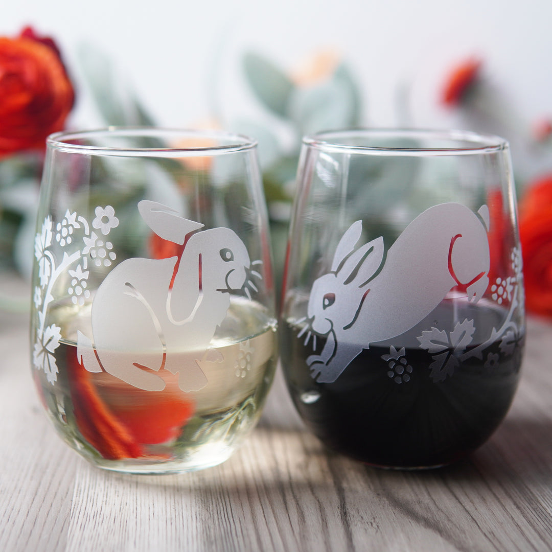 rabbit stemless wine glasses