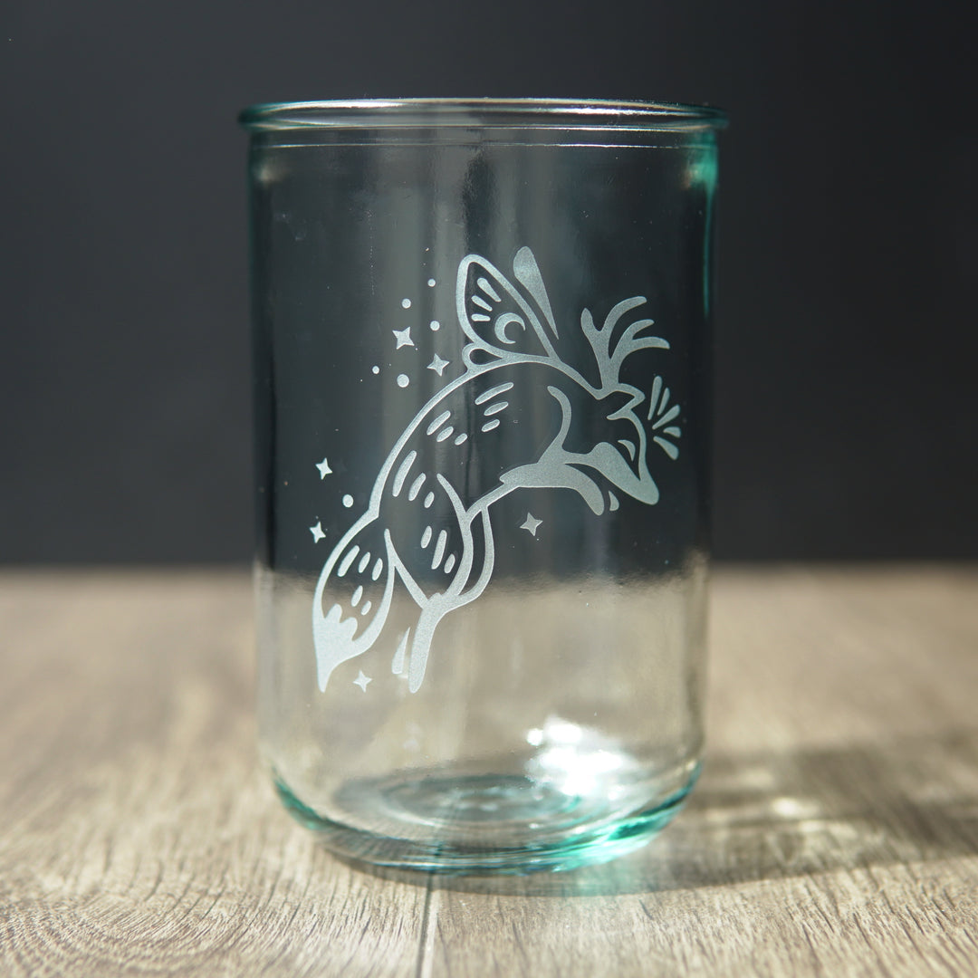 Fox Fairy Rustic Recycled Glass Tumbler