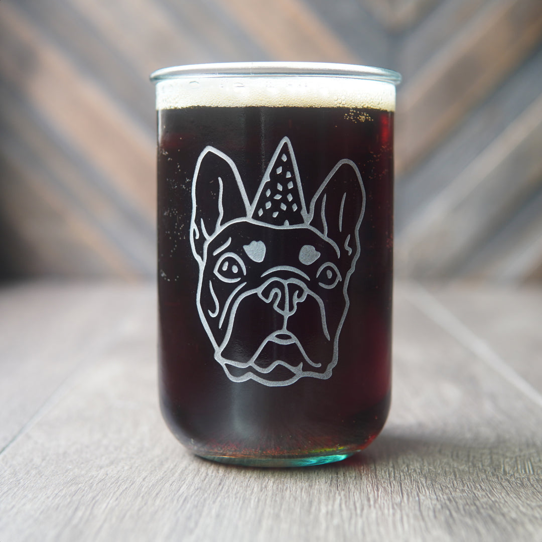 French Bulldog Rustic Recycled Glass Tumbler