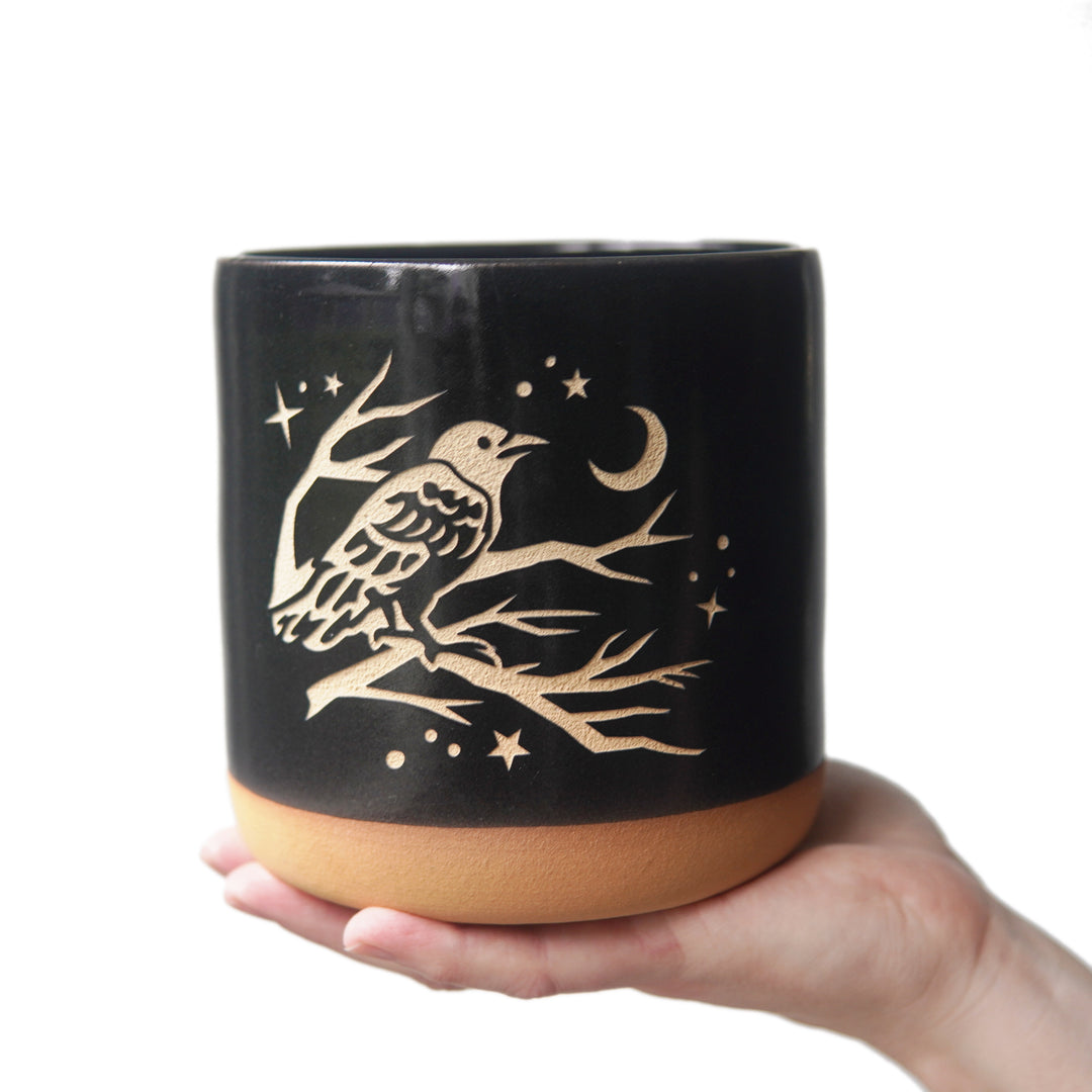 Crow Kitchen Utensil Holder - Black
