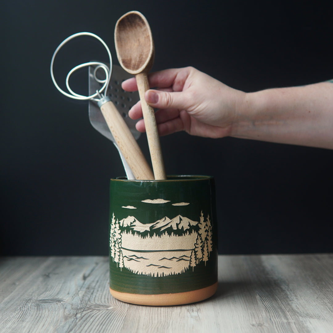 Kitchen Utensil Holder - Farmhouse Style
