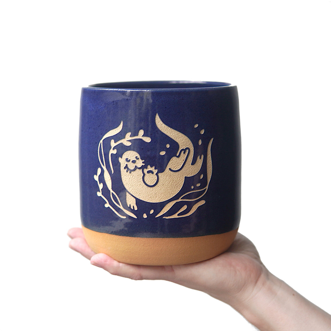 Otter Kitchen Utensil Holder - Cobalt Blue