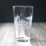 Phoenix Pint Glass - etched glassware