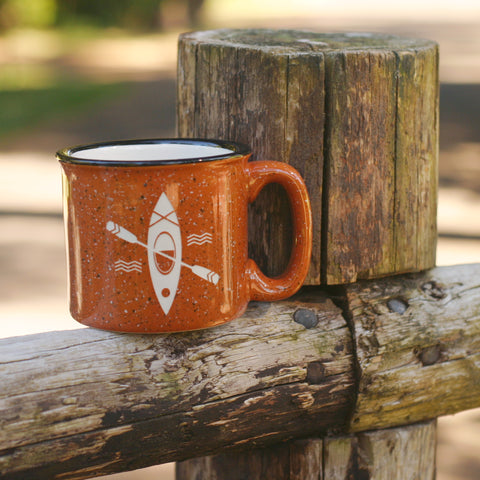 Kayak ceramic camping mug by Bread and Badger
