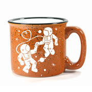 rust camp mug, astronaut love