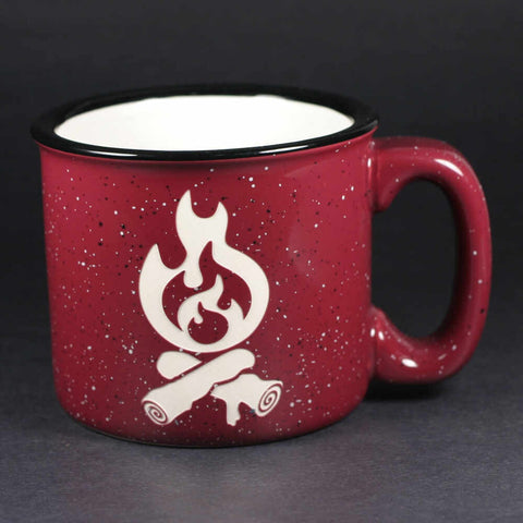 Campfire camp mug in burgundy by Bread and Badger