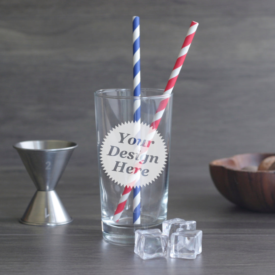 Custom Cocktail Glass, Etched-to-Order barware with any stock design