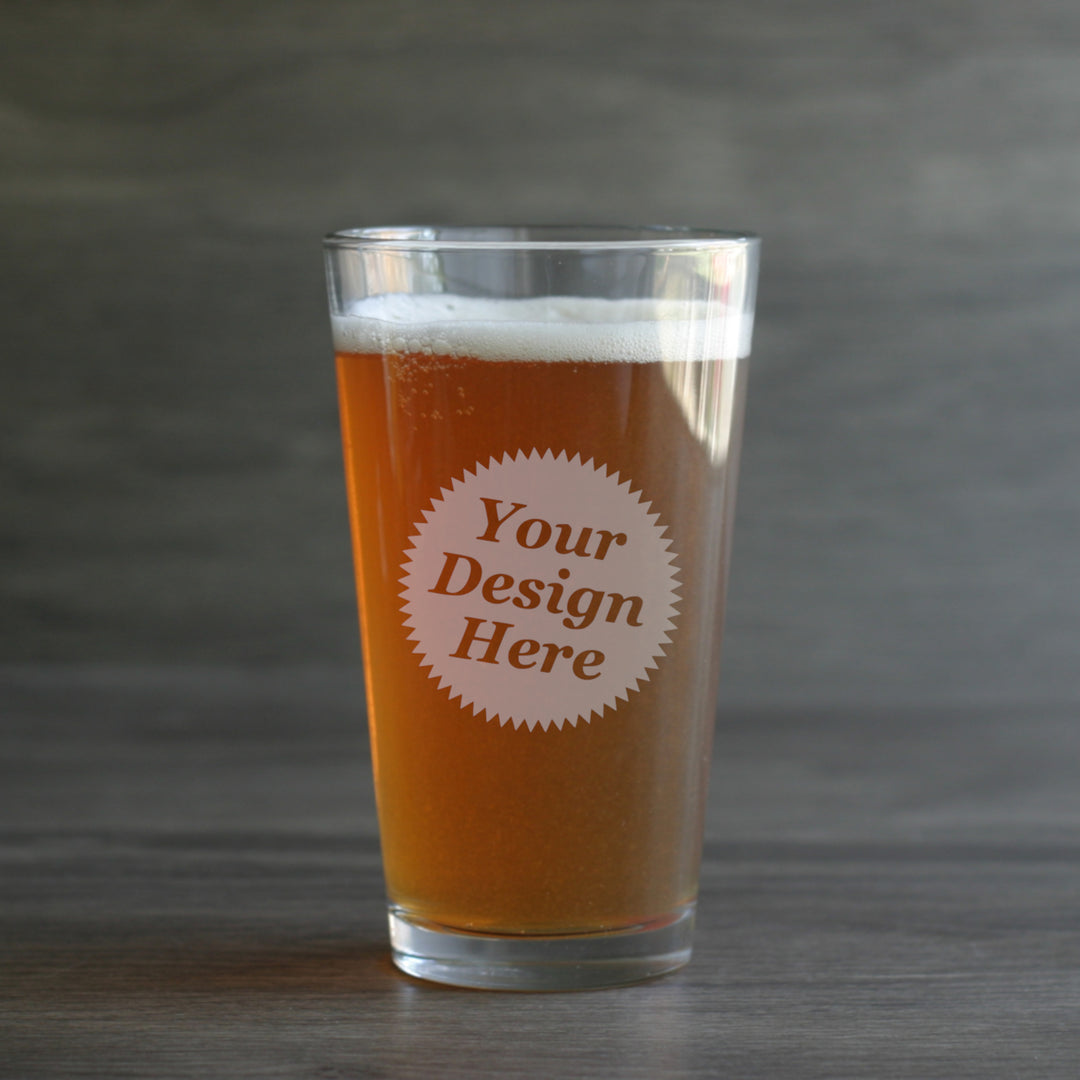 custom etched pint glasses