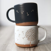 Dandelion Mug, Forest Style Handmade Pottery