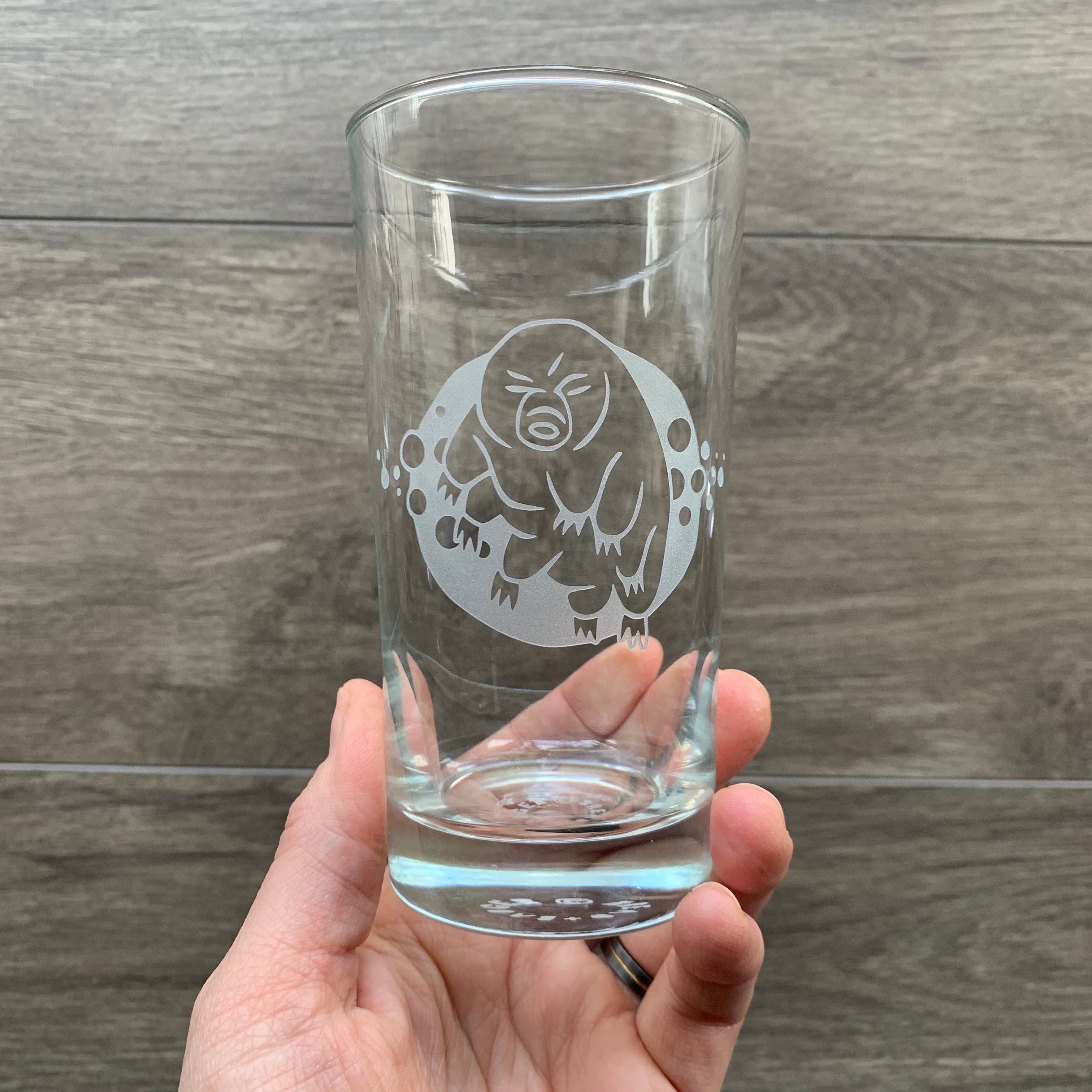 Tardigrade Water Bear highball glass by Bread and Badger