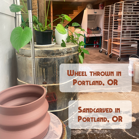 wheel thrown and sandblasted in Portland, OR