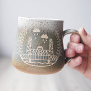 Portland Bridges Mug - Introvert Collection Handmade Pottery