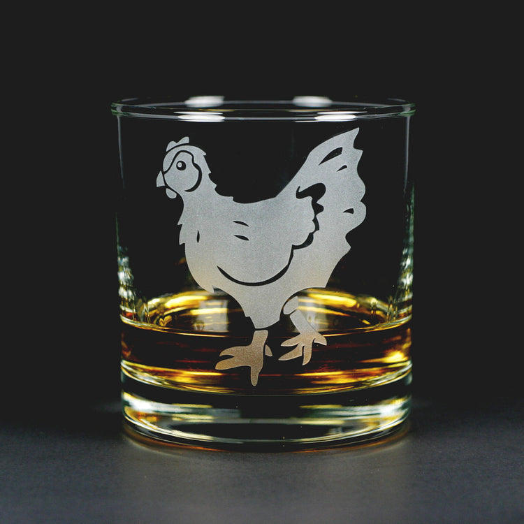 chicken lowball glass