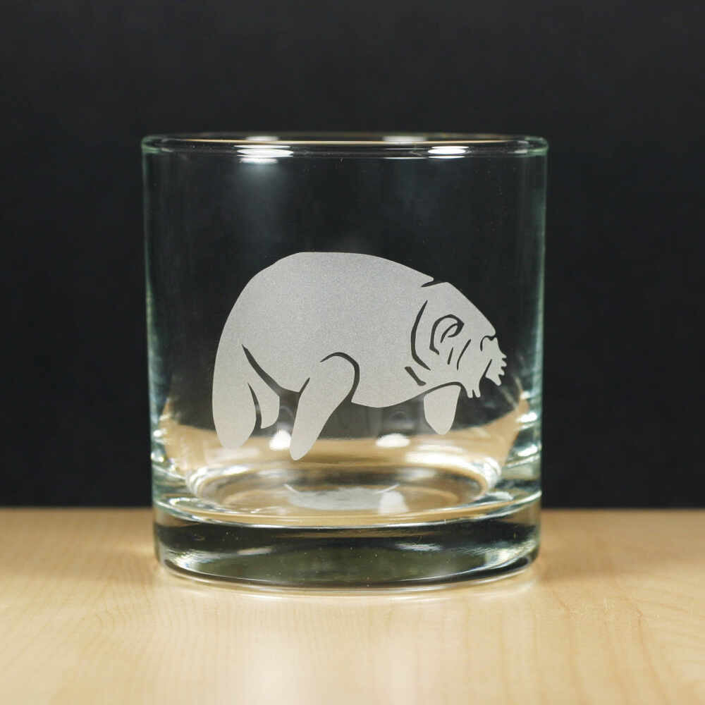 Manatee lowball glass by Bread and Badger