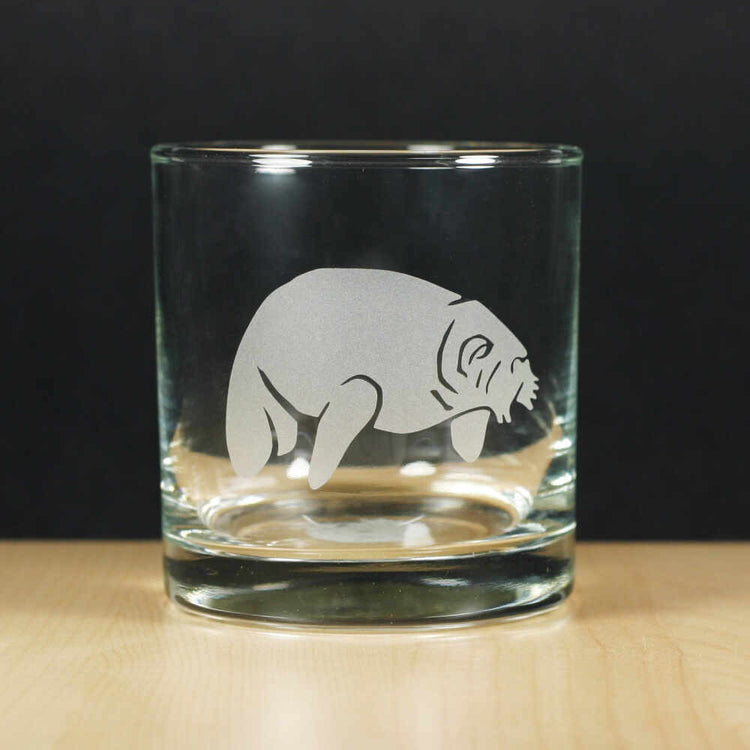 Manatee lowball glass by Bread and Badger