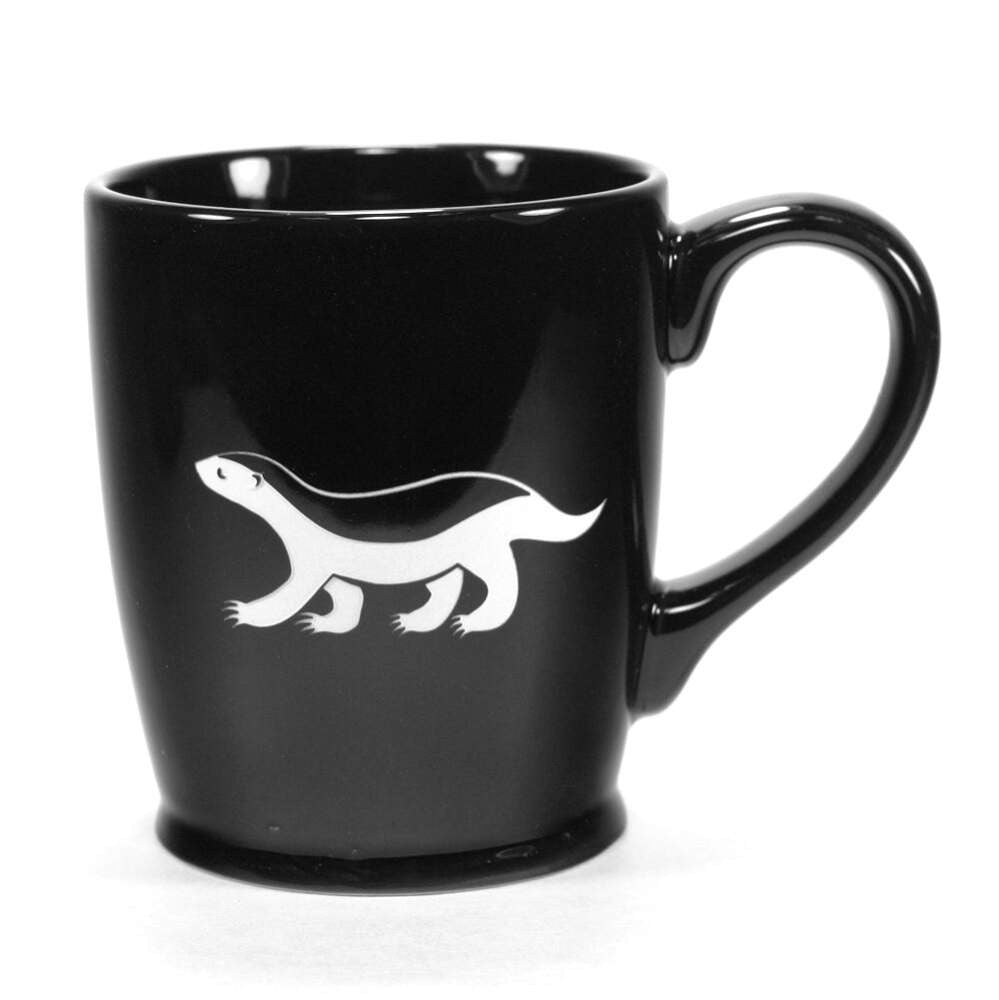 black honey badger mug