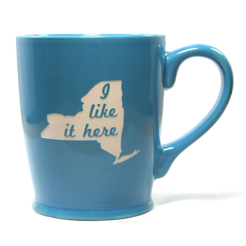 New York state mug sky blue
