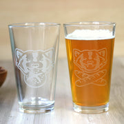 Bread and Badger engraved pint glass