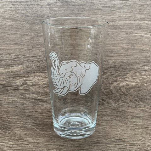 Elephant pint glass by Bread and Badger