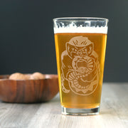 Honey Badger Pint Glass - etched glassware