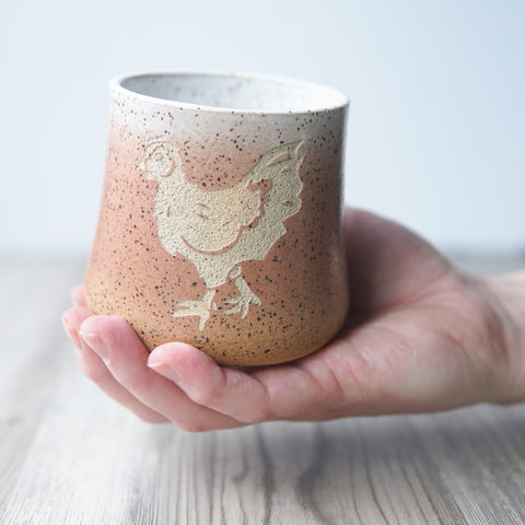 Chicken Tumbler - Introvert Collection Handmade Pottery