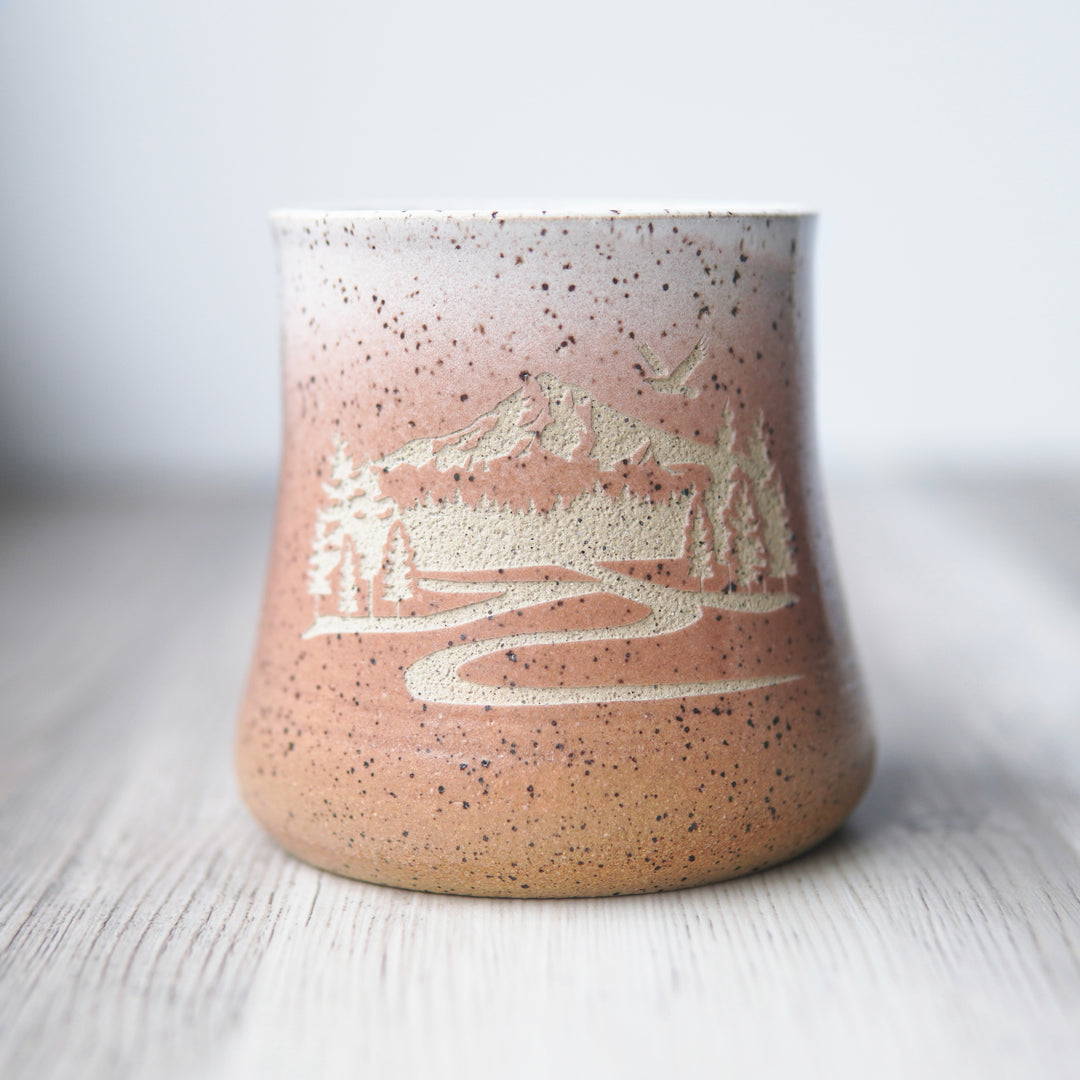 Mt. Hood Tumbler - Introvert Collection Handmade Pottery