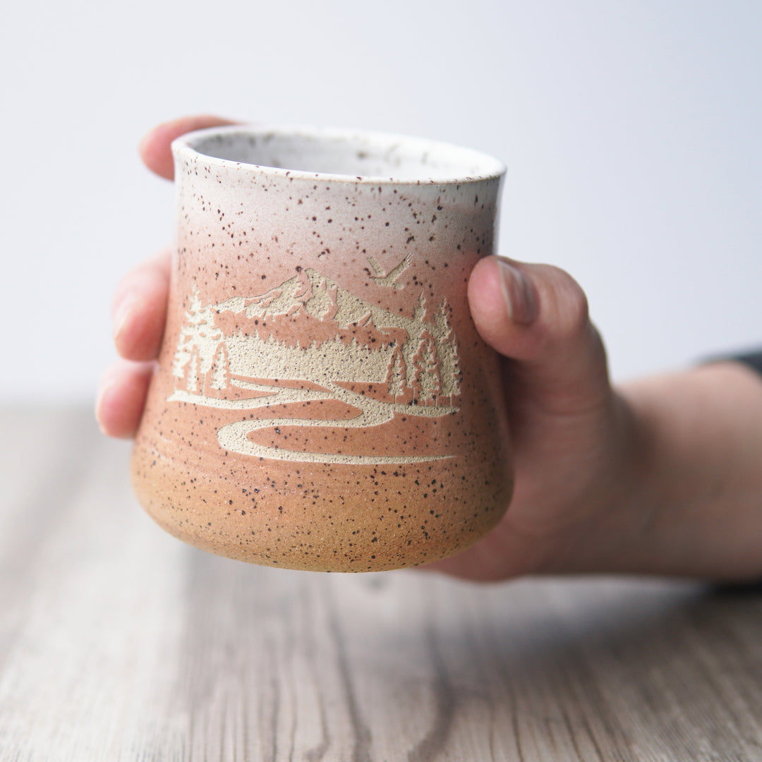 Mt. Hood Tumbler - Introvert Collection Handmade Pottery