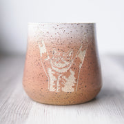 Stretching Cat Tumbler - Introvert Collection Handmade Pottery