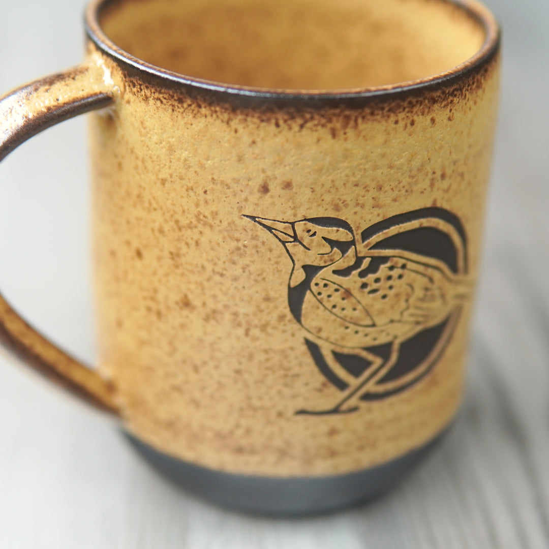 Western Meadowlark Mug, Farmhouse Style Handmade Pottery