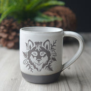 Wolf Mug, Farmhouse Style Handmade Pottery