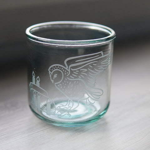 Owl Rustic Recycled Glass Tumbler