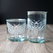 Deaths Head Hawkmoth Rustic Recycled Glass Tumbler