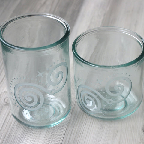 Deep Breath recycled glass drinkware