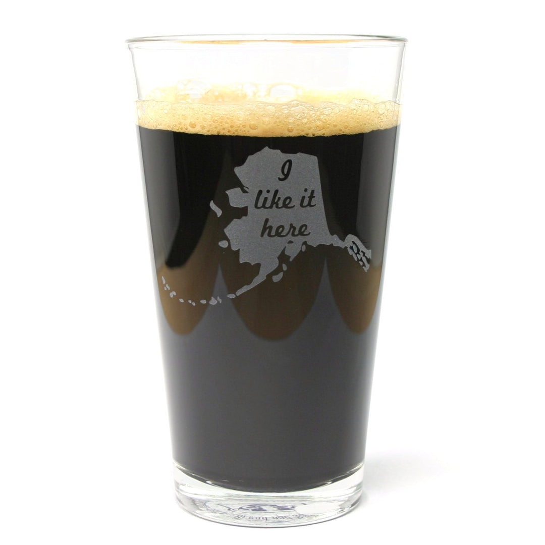 Alaska state pint glasses