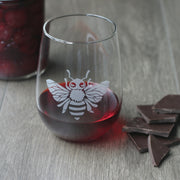 Bee Wine Glass - etched glassware