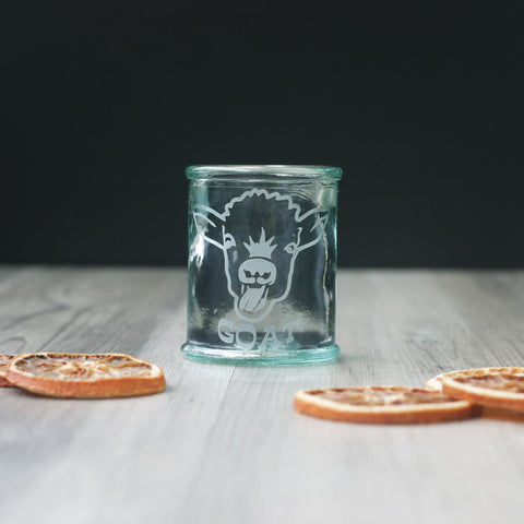 Goat Yoga Rustic Recycled Glass Tumbler