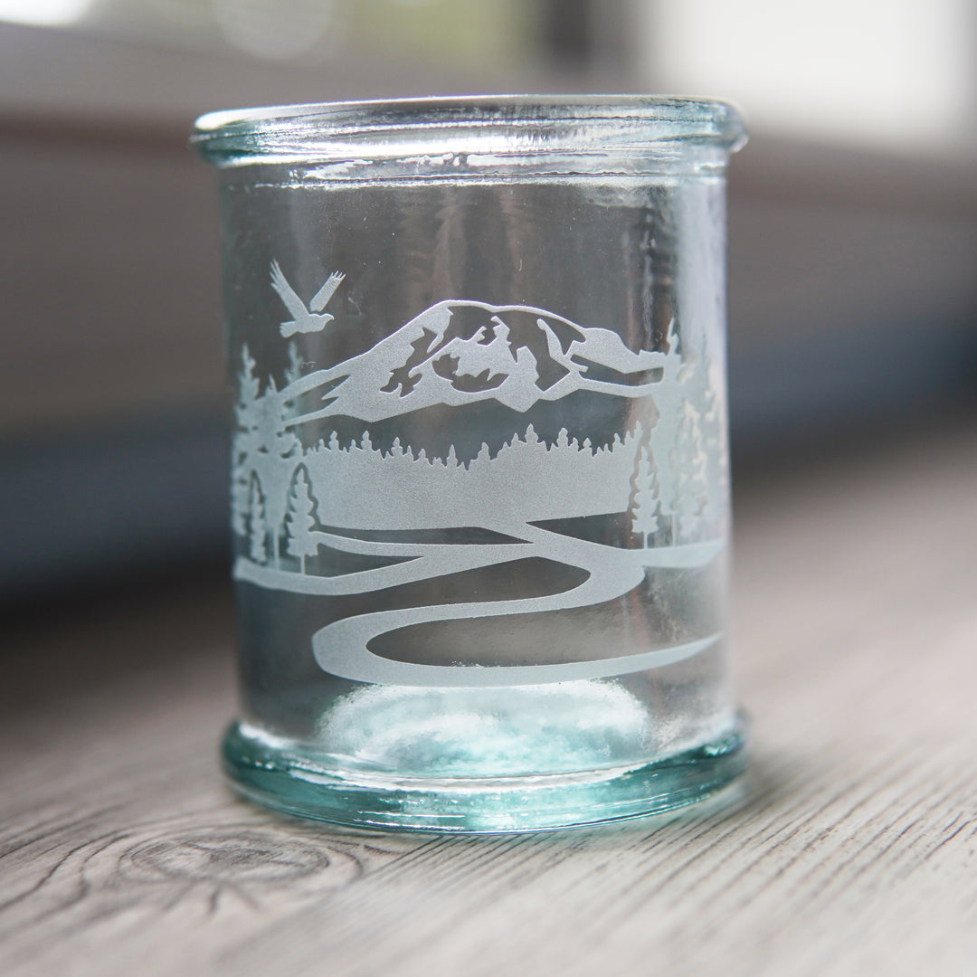 Mt Rainier votive candle holder