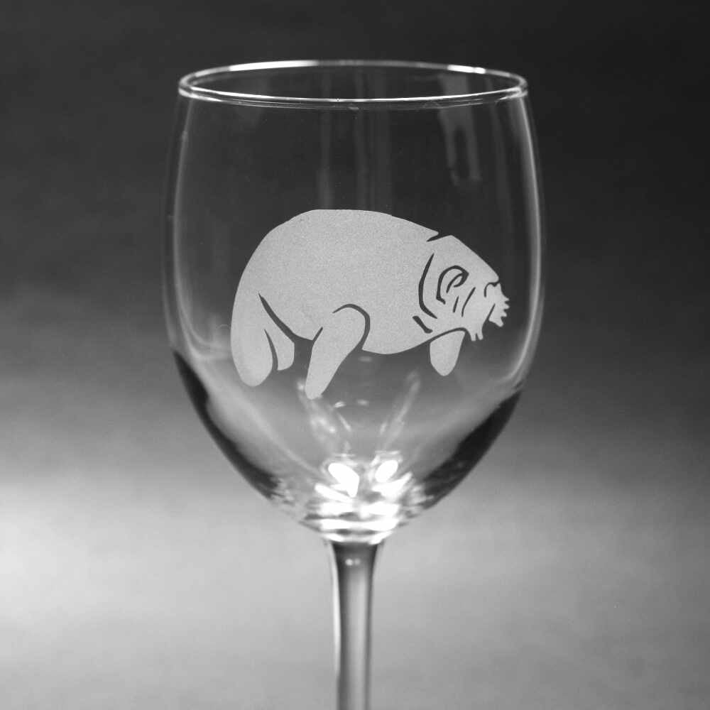 Manatee wine glass by Bread and Badger