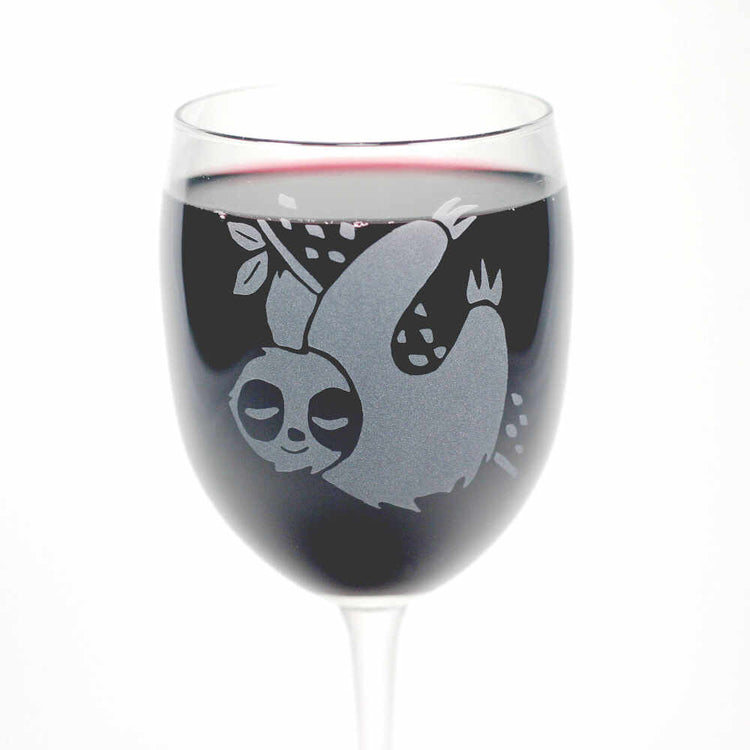 Sloth wine glass